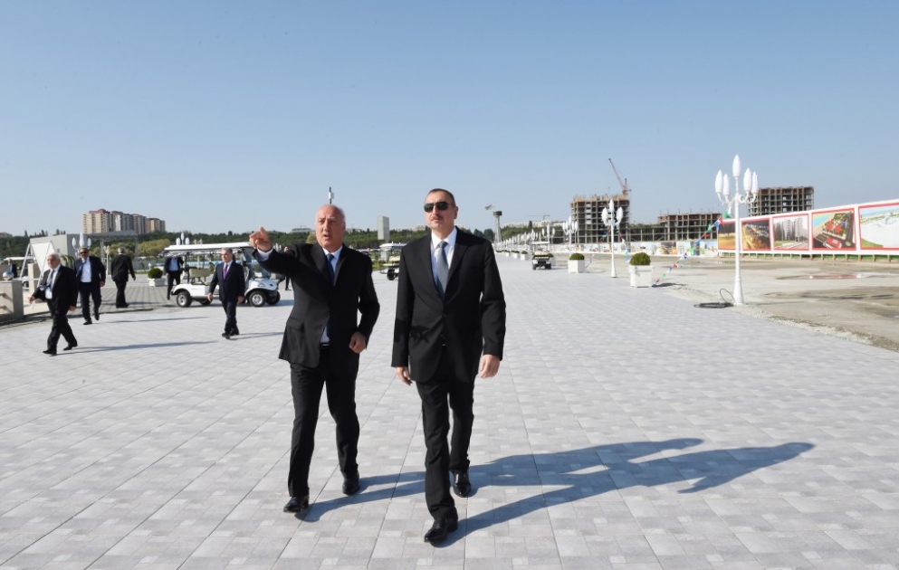 Le président Ilham Aliyev inaugure le Parc en bord de mer de Soumgaït VIDEO