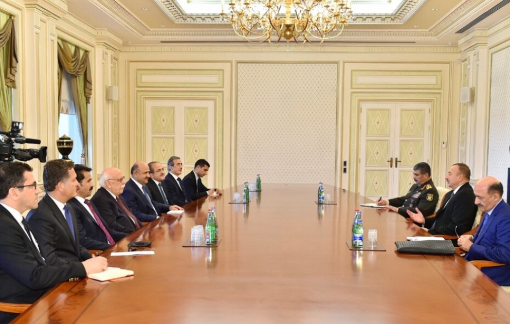 President Ilham Aliyev received delegations led by Turkish defense, and culture and tourism ministers VIDEO