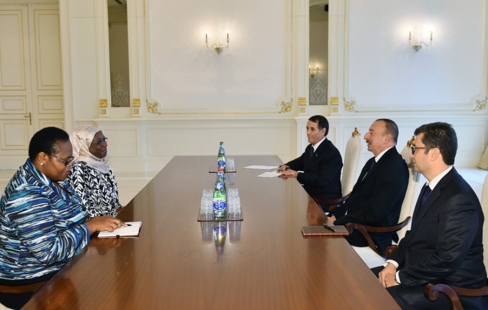 Entretien du président Ilham Aliyev avec la commissaire aux Affaires politiques de l’UA VIDEO