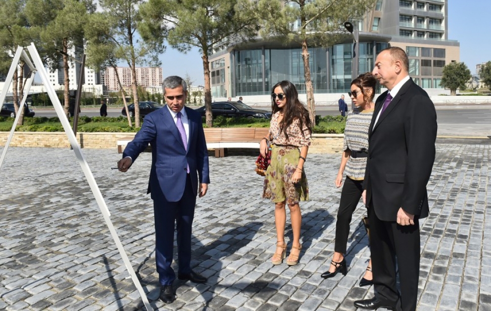 President Ilham Aliyev attended opening of new park complex in Khatai VIDEO