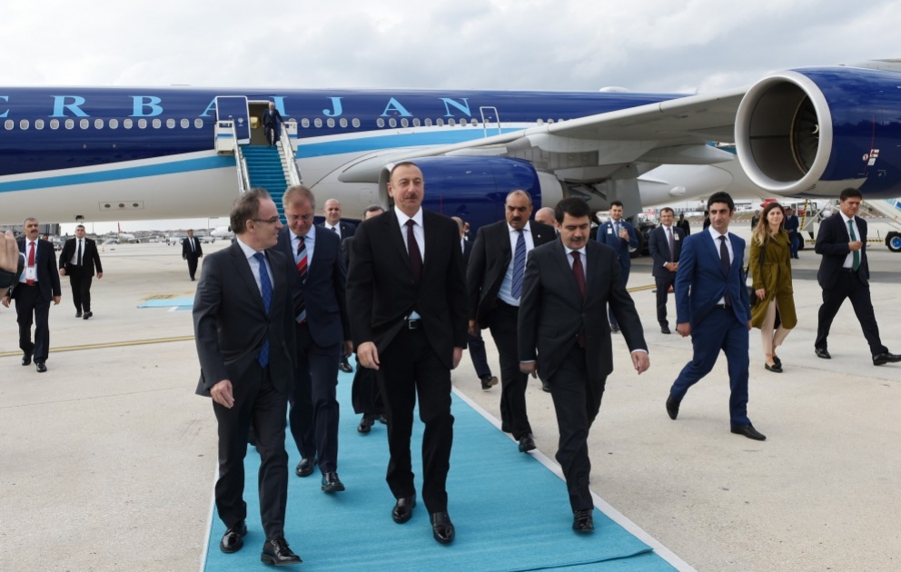 President Ilham Aliyev arrived in Turkey for a working visit VIDEO