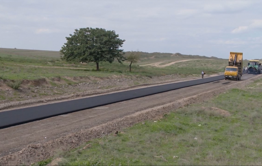 Füzulidə yol infrastrukturu sahəsində mühüm layihə icra olunur VİDEO