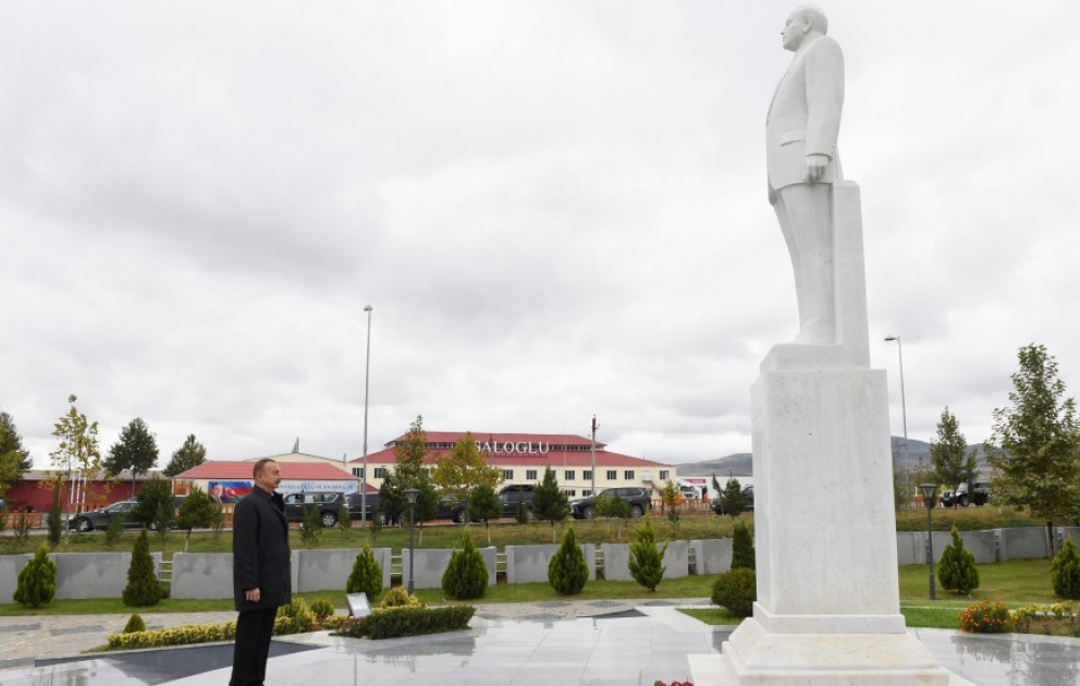Prezident İlham Əliyev Ağstafa rayonuna səfərə gəlib VİDEO