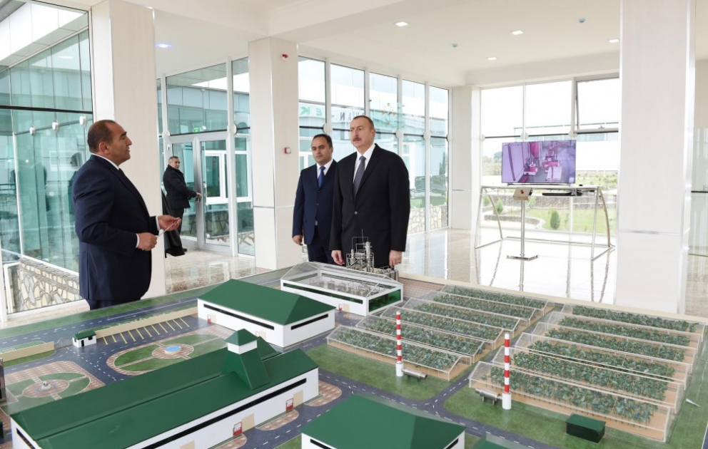 Prezident İlham Əliyev Ağstafada “Karvan-L EKO” sənaye parkında inşası başa çatdırılan müəssisələrin və istixana kompleksinin açılışında iştirak edib VİDEO