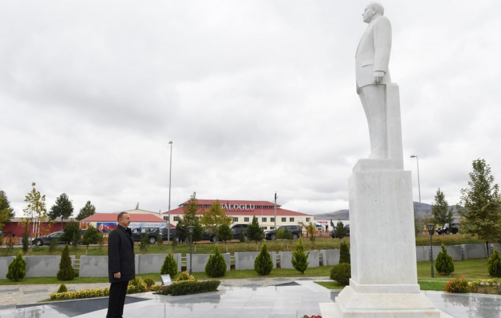President Ilham Aliyev arrived in Aghstafa district for visit VIDEO