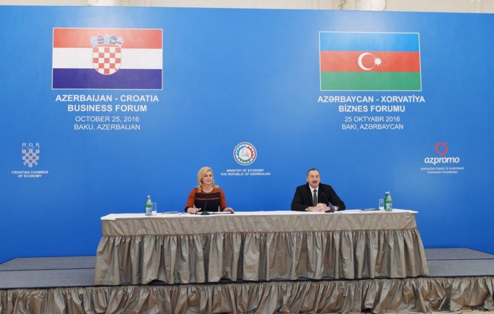 Baku hosted Azerbaijani-Croatian business forumAzerbaijani and Croatian presidents attended the forum VIDEO
