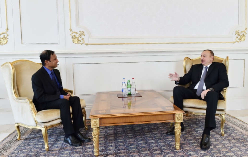 President Ilham Aliyev received credentials of incoming Sri Lankan Ambassador VIDEO