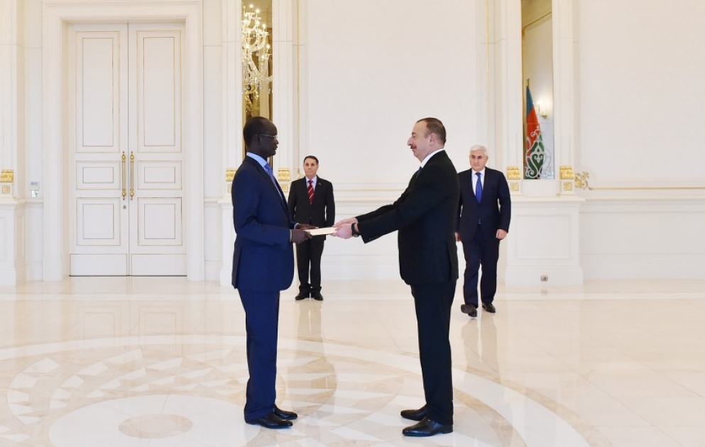 President Ilham Aliyev received credentials of South Sudanese Ambassador VIDEO