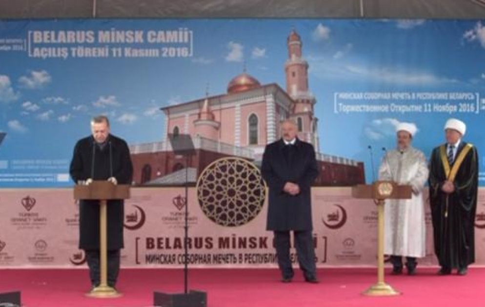 Minskdə Cümə məscidinin təntənəli açılışı olub VİDEO