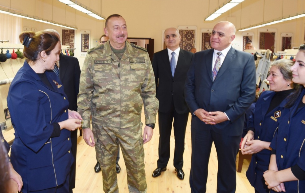 President Ilham Aliyev attended opening of Fuzuli carpet factory VIDEO