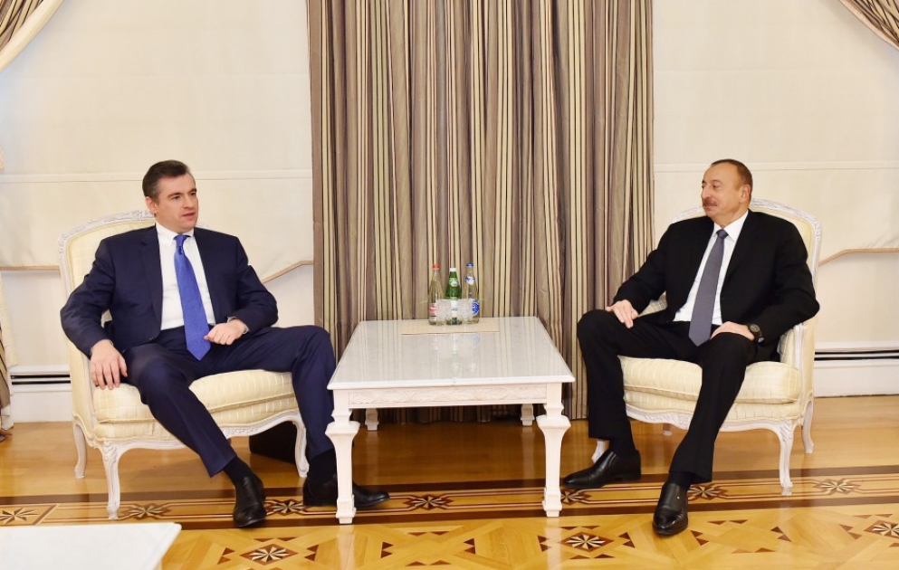 President Ilham Aliyev received Chairman of Russian State Duma Committee on International Affairs VIDEO