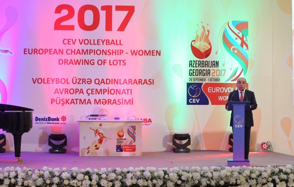 Gələn il Azərbaycanda təşkil olunacaq voleybol üzrə Avropa çempionatının püşkü atılıb VİDEO