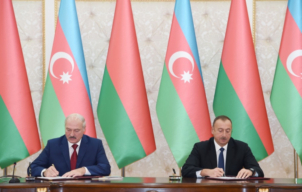 Azərbaycan-Belarus sənədləri imzalanıb [YENİLƏNİB] VİDEO