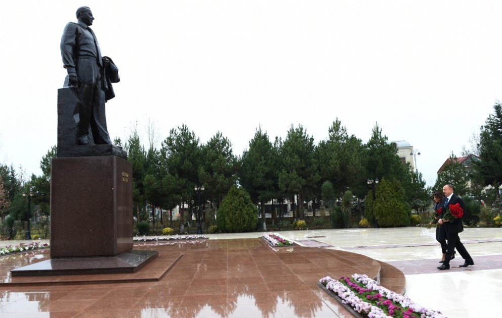 President Ilham Aliyev arrived in Zardab district for visit VIDEO