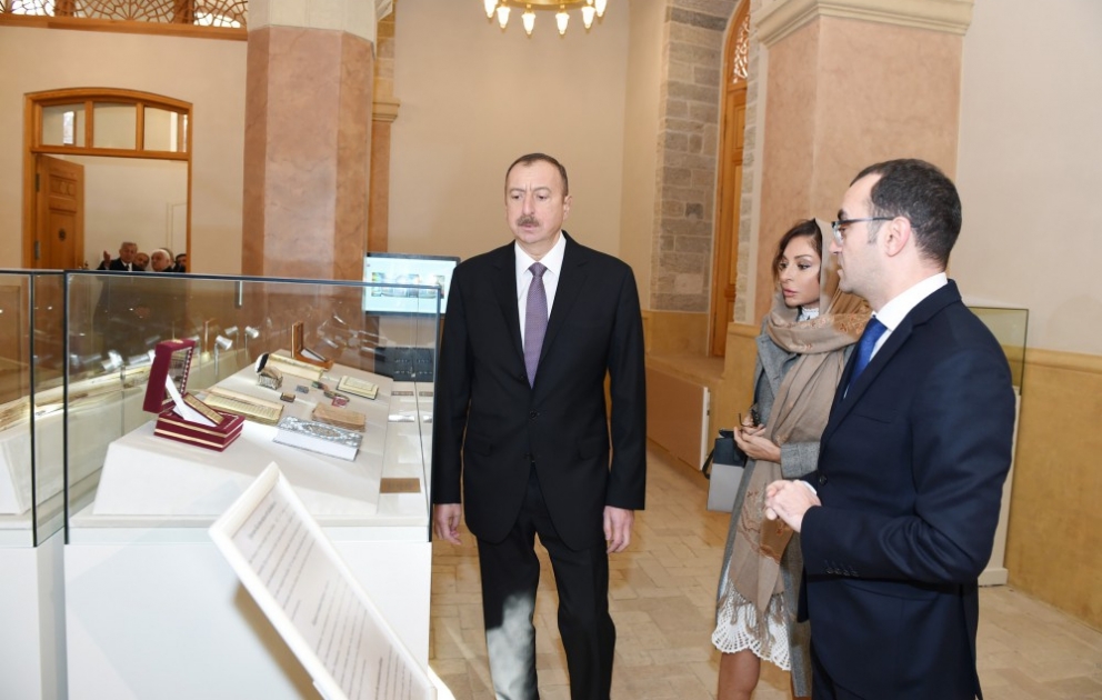 President Ilham Aliyev viewed Baylar mosque after renovation VIDEO
