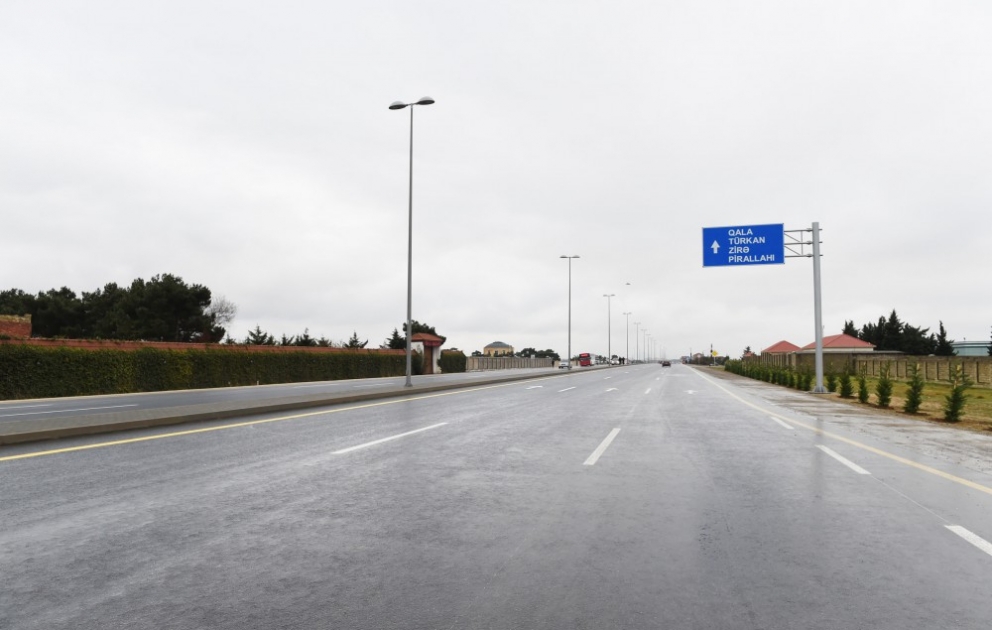 Zweiter Abschnitt der Autostraße Gala-Pirallahi nach Rekonstruktion zur Nutzung überlassen VIDEO