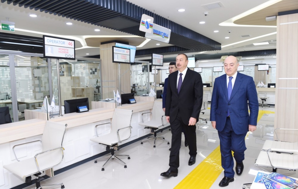 President Ilham Aliyev attended opening of "ASAN Kommunal" Center No1 in Baku VIDEO
