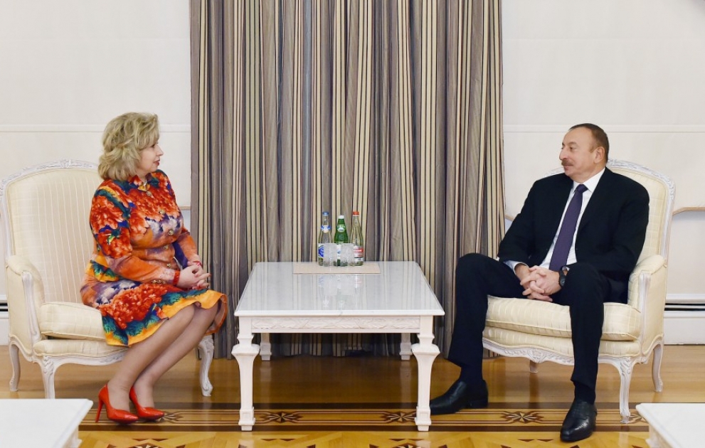 President Ilham Aliyev received Russian Commissioner for Human Rights VIDEO