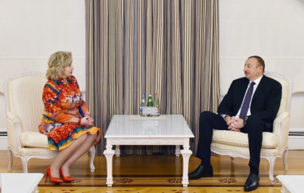Le président Ilham Aliyev a reçu l’ombudsman russe Tatiana Moskalkova VIDEO