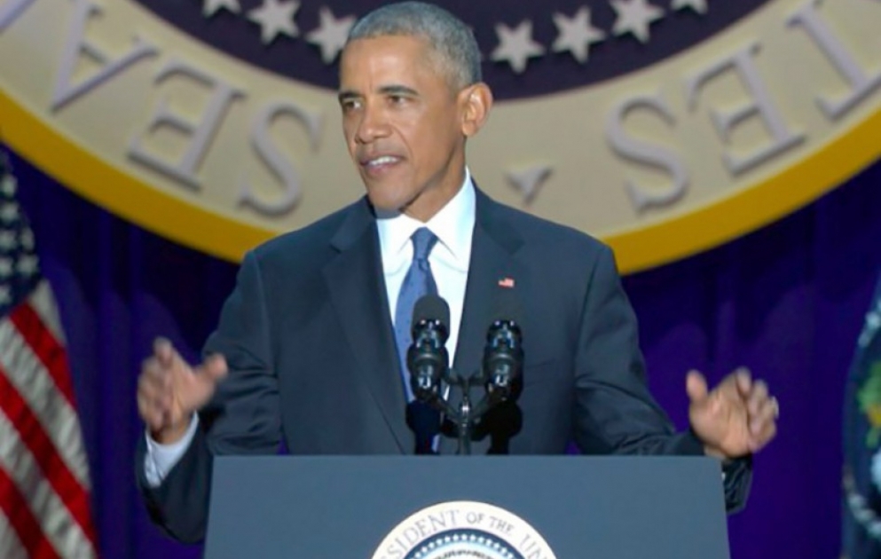 Prezident Obama Çikaqoda vida nitqi söyləyib VİDEO