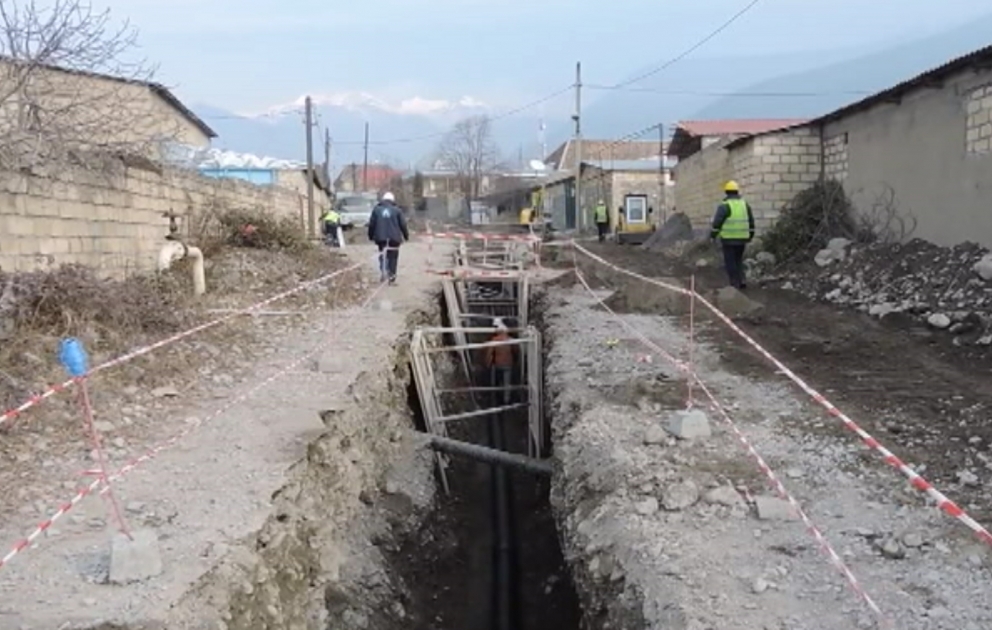 Şəki şəhərinin içməli su təchizatı və kanalizasiya sistemləri yenidən qurulur VİDEO