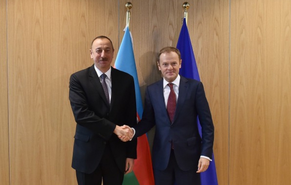 Bruxelles : entretien du chef de l’Etat Ilham Aliyev avec Donald Tusk, président du Conseil de l’Union européenne VIDEO
