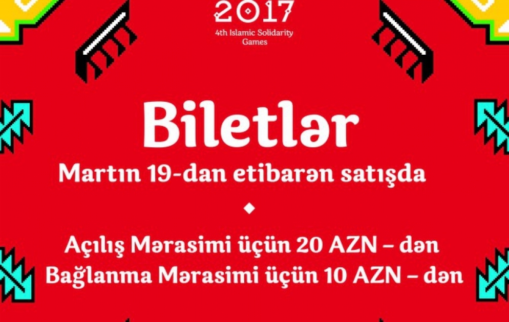 IV İslam Həmrəyliyi Oyunlarının biletləri martın 19-da satışa çıxarılacaq VİDEO