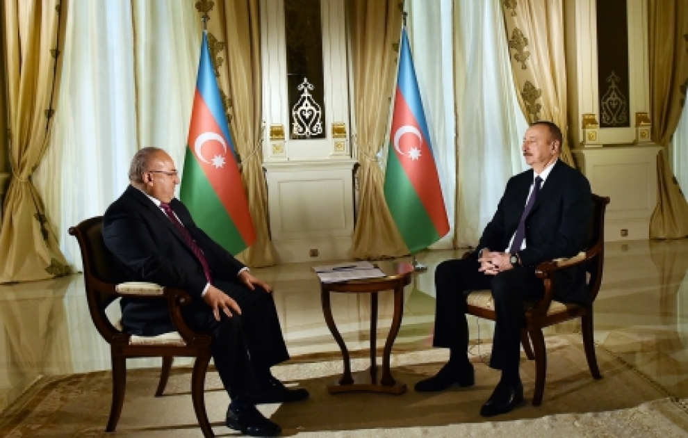 Präsident Ilham Aliyev gibt Interview mit „Al-Jazeera“ VIDEO