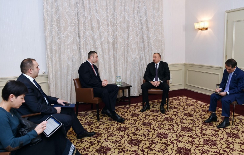 Президент Азербайджана Ильхам Алиев встретился в Мюнхене с мэром Киева ОБНОВЛЕНО ВИДЕО