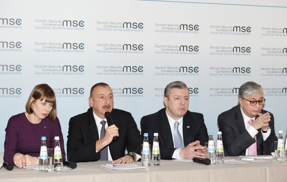 President Ilham Aliyev attended panel discussion at Munich Security Conference VIDEO