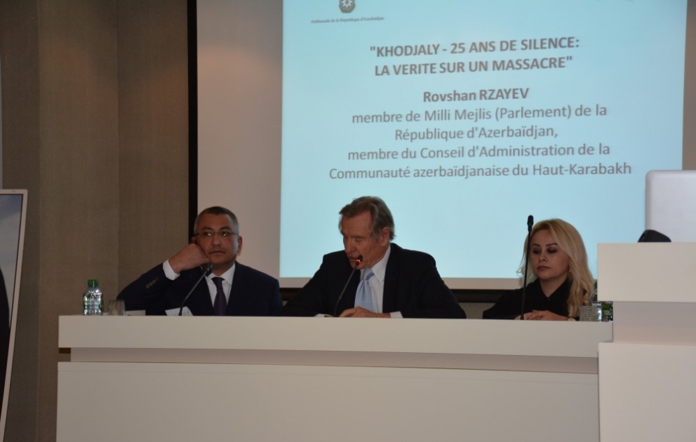 Parisdə Xocalı soyqırımının şahidləri acı xatirələrini bölüşüblər VİDEO