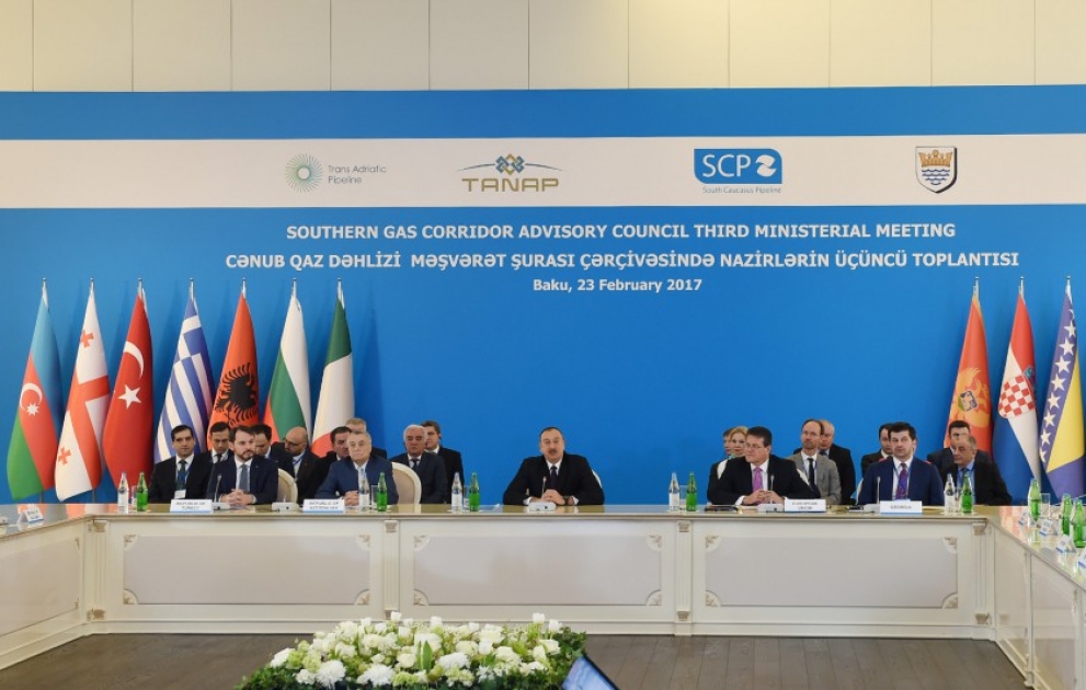 Drittes Treffen von Ministern im Rahmen des Beirats "Südlicher Gaskorridor" in Baku VIDEO