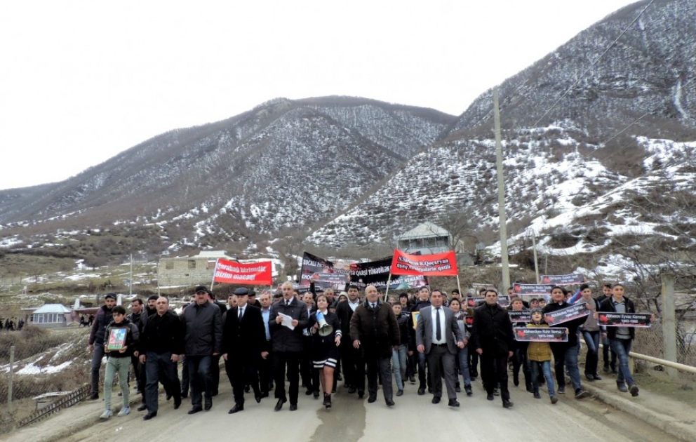 Xocalılıların yürüşü: “Haaqa tribunalı günahkarları gözləyir” VİDEO