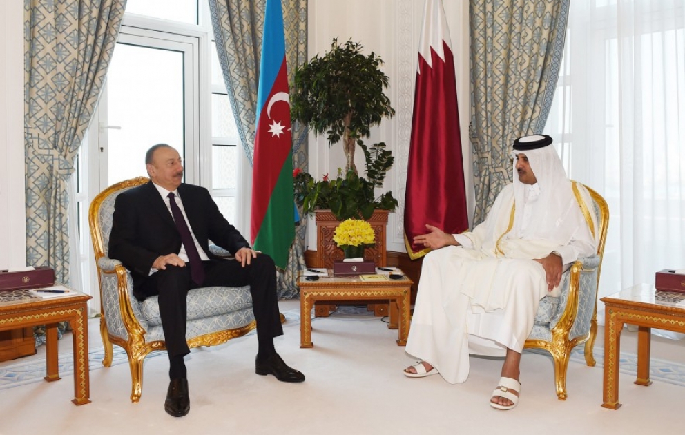 Azerbaijani President, Emir of Qatar had one-on-one meeting VIDEO