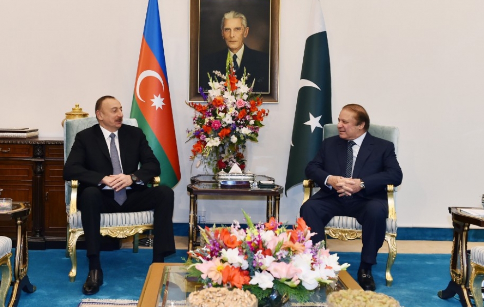 President Ilham Aliyev met with Pakistani Prime Minister Muhammad Nawaz Sharif VIDEO