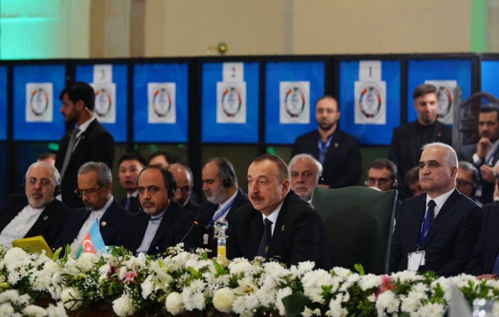 President Ilham Aliyev attended 13th Summit of Economic Cooperation Organization in Islamabad VIDEO