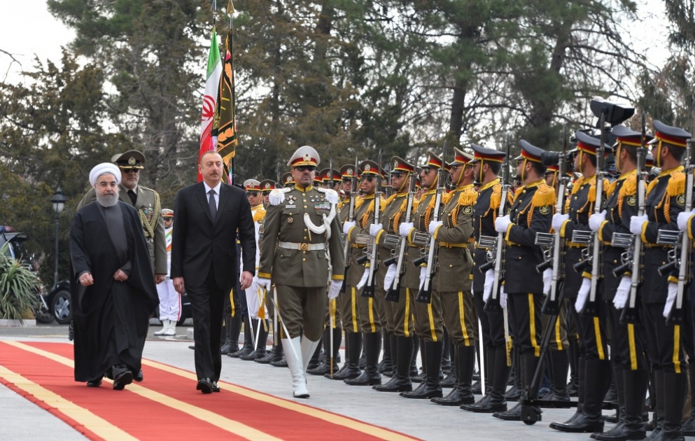 Offizieller Empfang von Aserbaidschans Präsident Ilham Aliyev in Teheran VIDEO
