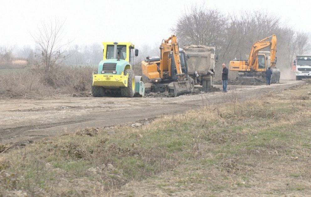 Ağdaşda 34 kilometrlik avtomobil yolunun tikintisinə başlanılıb VİDEO