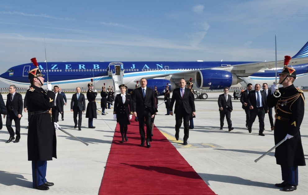Präsident Ilham Aliyev zu Staatsbesuch in Frankreich VIDEO