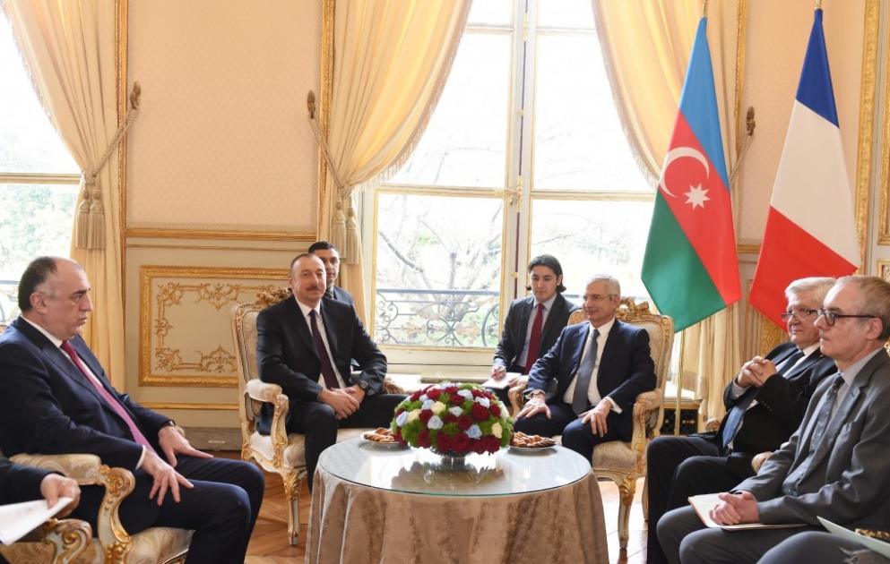 President Ilham Aliyev met with President of French National Assembly VIDEO
