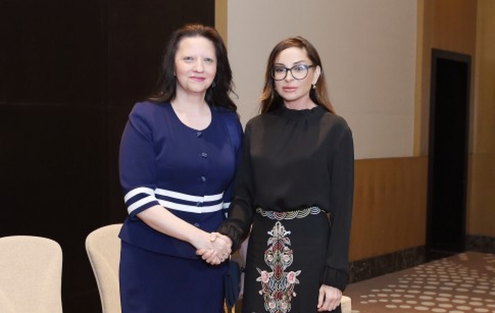 Rencontre de la première vice-présidente azerbaïdjanaise avec la première dame de Macédoine VIDEO
