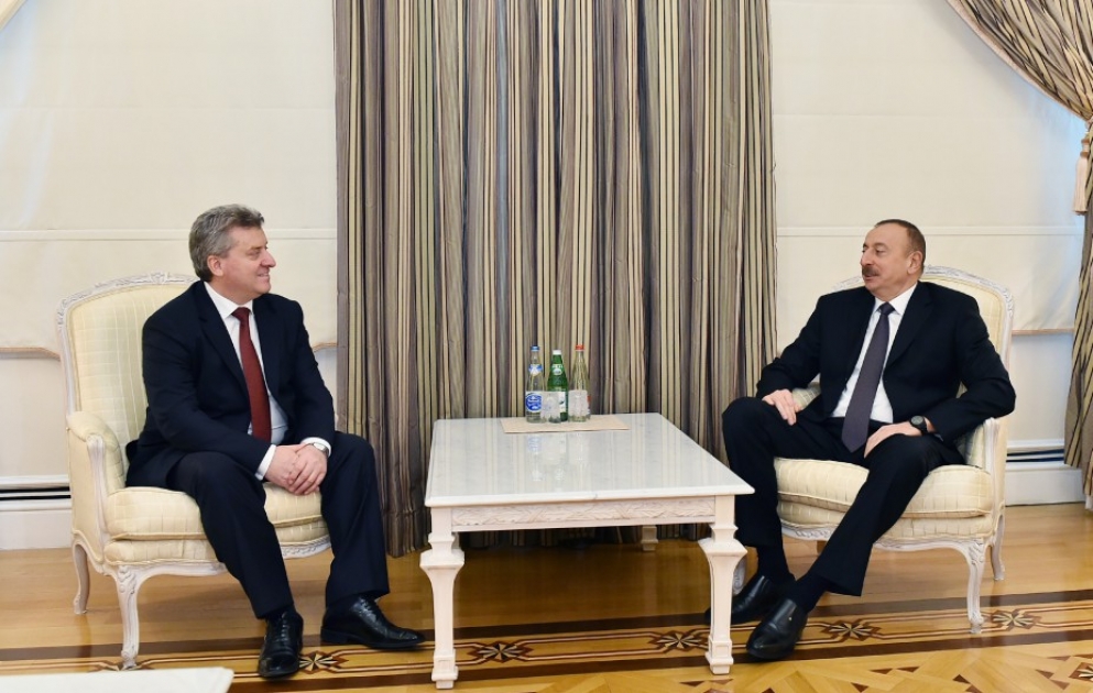President Ilham Aliyev met with Macedonian President Gjorge Ivanov VIDEO