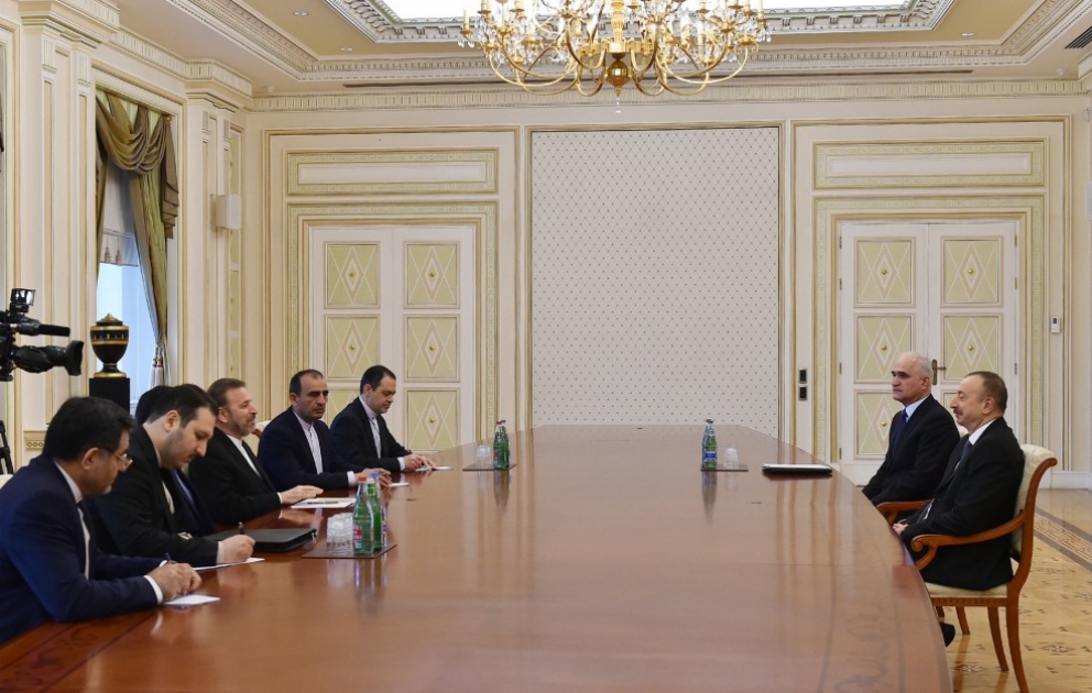Aserbaidschans Präsident Ilham Aliyev empfängt iranischen Minister für Kommunikation und Informationstechnologien VIDEO
