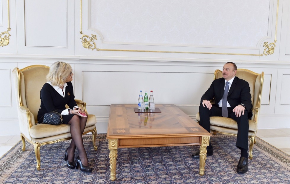 Entretien du président Ilham Aliyev avec la nouvelle ambassadrice du Portugal VIDEO