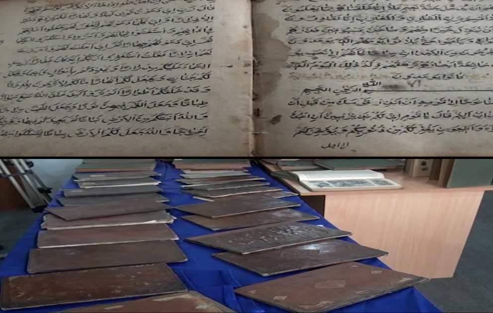 Salyanda kitabxanaya 250 ildən çox yaşı olan iki “Qurani-Kərim” hədiyyə edilib VİDEO