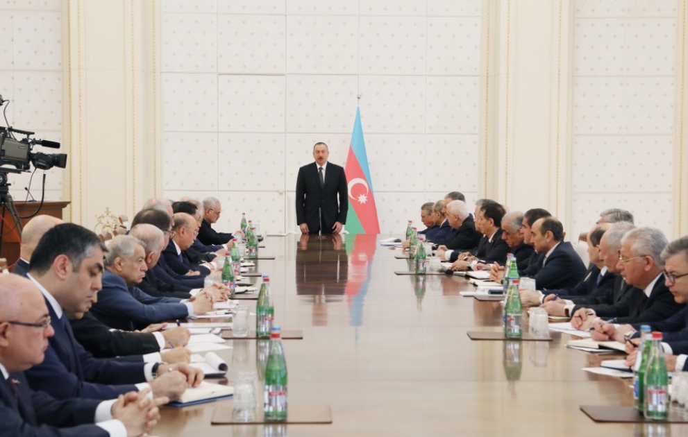 President Ilham Aliyev chaired Cabinet meeting on results of first quarter of 2017 and future tasks VIDEO