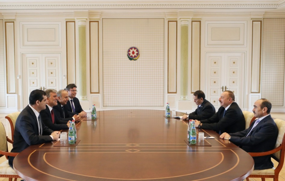 President Ilham Aliyev received delegation led by former Turkish President Abdullah Gul VIDEO