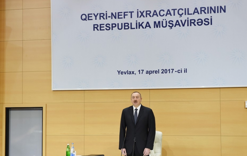 President Ilham Aliyev chaired republican conference of non-oil exporters in Yevlakh VIDEO