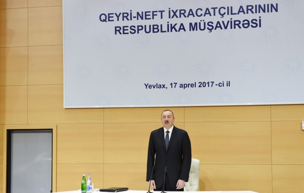 Les exportateurs de produits non pétroliers se réunissent à Yevlakh sous la présidence du président de la République VIDEO