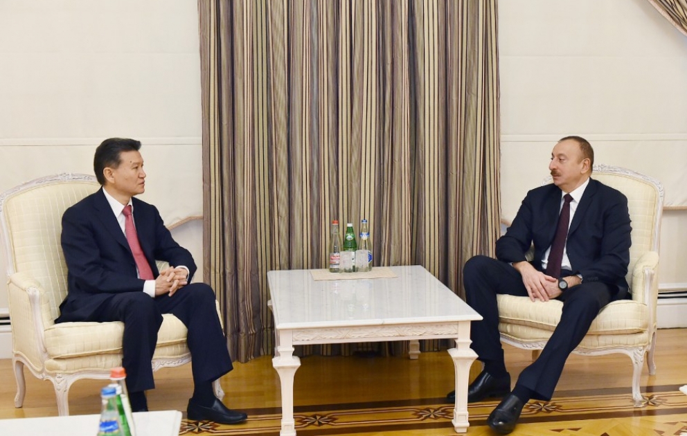 President Ilham Aliyev received FIDE President VIDEO
